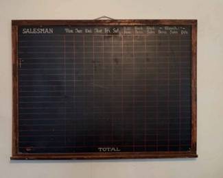 Salesman Status Chalkboard