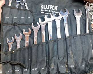 Klutch 14-pc SAE wrench set