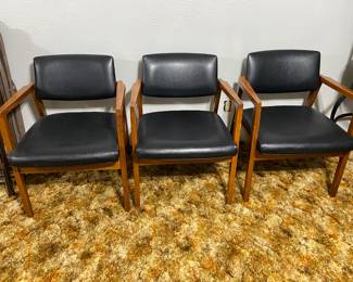 3 vintage office chairs