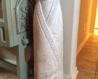 Statue of Native American Woman with long braids.  1985 Acoma by Austin Products