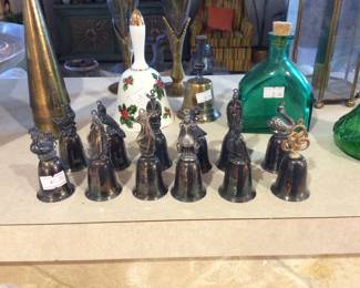 Vintage Reed and Barton 12 Days of Christmas Silver plated Bell Set