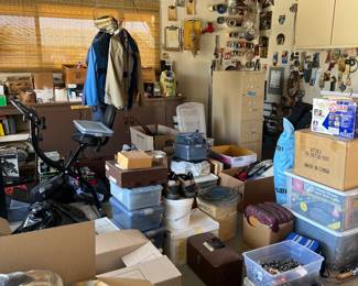 Christmas Decs, lights, Extensive fishing rod collection and gear. Fans, and more 