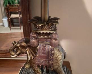 Pair of elephant lamps