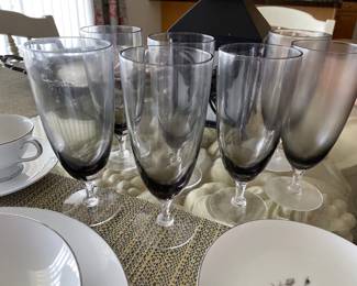 Fostoria gray water goblets