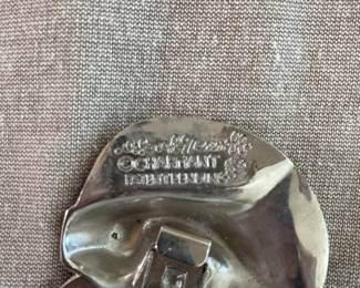 Heavy, signed belt buckle 