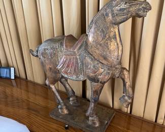 Antique clay horse