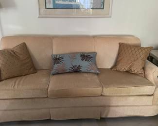 Beige sofa - beautifully clean, excellent condition 