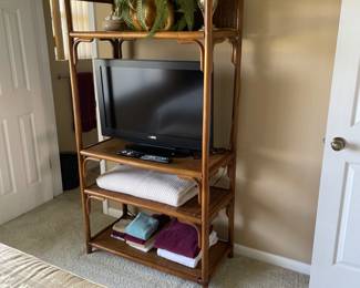 Rattan shelving