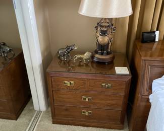 Beautiful campaign style bedroom suite by Thomasville.  Buy the whole set of a single piece.  Two side chests