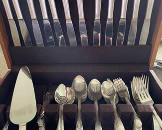 Silver plate flatware set #1
