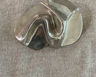 Heavy, signed belt buckle 