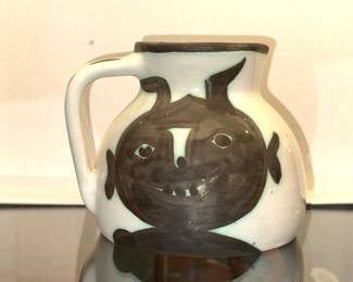 Pablo Picasso Madoura Edition "Tetes" Pitcher Pottery circa 1956