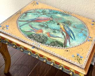 Hand Painted with Parrots 