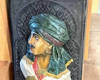 Arthur Waagen cast iron relief plaque