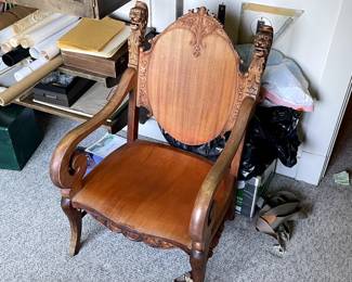 Carved antique chair