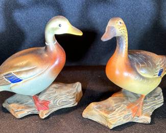 Vintage Ceramic Mallard Duck Figurines 