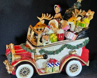 Fitz & Floyd Holiday Musical Santa’s Classic Car