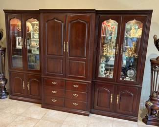 Thomasville Entertainment Center/ Curio Cabinets