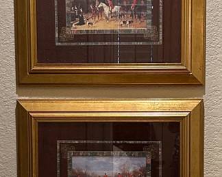 Framed Fox Hunt Themed Prints (4)