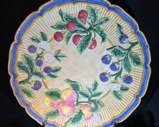 Fitz & Floyd Essentials French Orchard Round Platter 