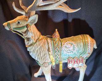 Fitz & Floyd Reindeer Ceramic Figurine Gregorian Collection