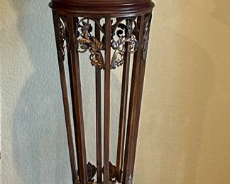 Iron Marblous Pedestal Stands (Two Available)