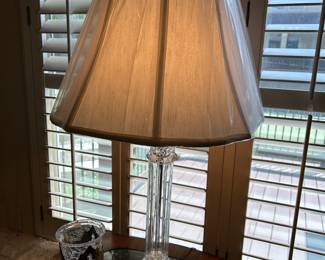 Brass and Glass Table Lamps