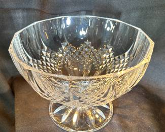 Vintage  Footed Crystal Fruit Bowl 