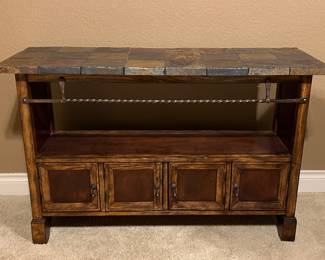 Continental Style Stone Top Console Table