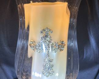 Extra Large Candle Vase with Battery Operated Candle