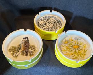 Vintage Fitz & Floyd Ceramic Ashtrays