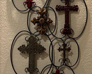 Metal Wall Art w/ Cross Theme