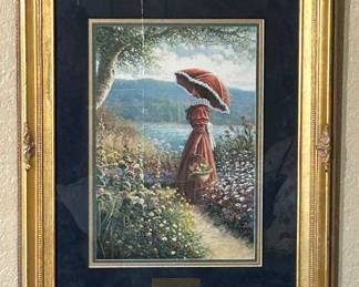 “Lady In Red” 
By Jack Terry
23 in x 29.5 in (Framed)
Signed and Numbered