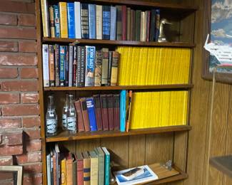 National Geographic magazines Excelsior Hall of Waters bottles books brass bookends