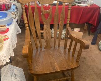 large wooden rocker in excellent condition 