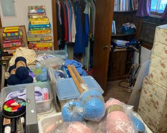 more vintage clothes, yarn, and crochet thread