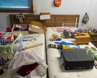 King sized bed what is air controlled firmness   On top are show insoles, suspenders shoe shine kit, scarves, bandannas, hats, etc. 