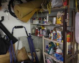 padding, paints and cleaners 