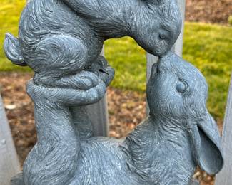 Bunny Balancing Yard Art