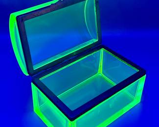 Vaseline Glass Casket 