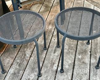 2 Wire mesh side Tables