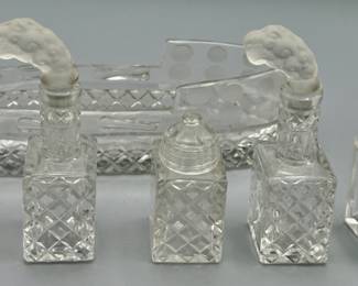 Crystal Cruet Set in shape of Boat