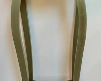 Ethan Allen Plant Stand or Lamp Table in moss green with lower shelf