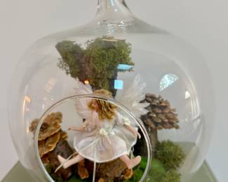 Fairy Garden in Glass Globe