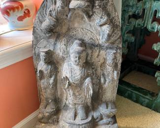 Very Heavy Granite or Limestone Prayer Icon 