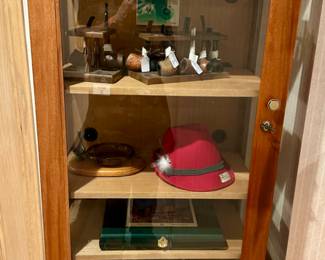 Large Humidor with Glass Front Door and Cabinet Below..