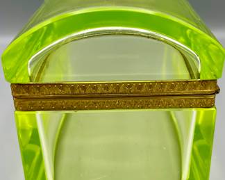 Vaseline Glass Casket 