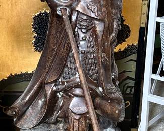 Bronze Chinese Warrior 30-32" H. Very Cool piece of History