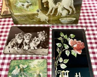 Antique chain art framed glass pictures, SOME SOLD