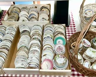 Antique porcelain butter pat collection, Noritake, Nippon, England, Restaurant ware, etc., SOME SOLD